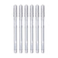 uni-ball Signo UM-100 0.7mm Gel Pen, Cream White Ink, Pack of 6