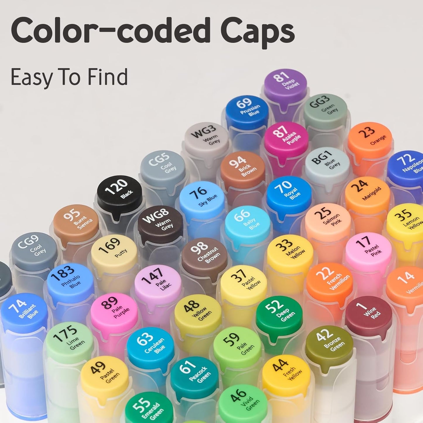 NUOVI Dual-Tip Alcohol Based Sketch Art Markers (48 Shades)