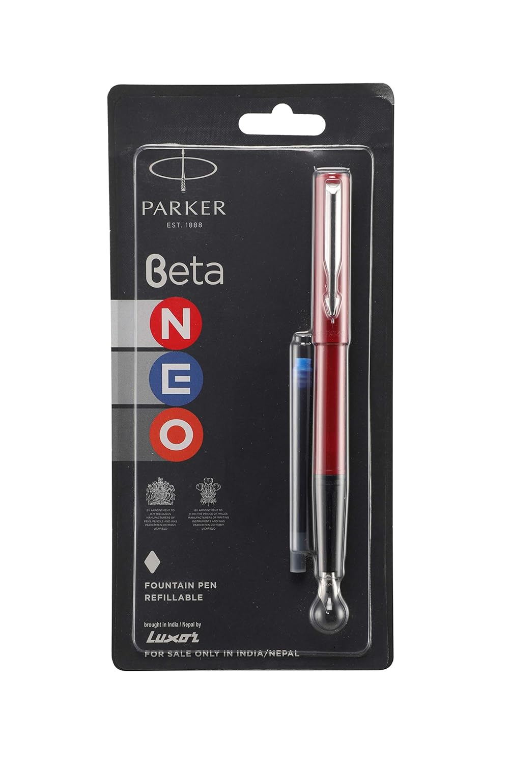 Parker Beta Neo CT Fountain Pen, Blue Ink, Pack of 1