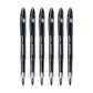 uni-ball Air UBA188M 0.5mm Roller Ball Pen, Black Ink, Pack of 6