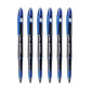 uni-ball Air UBA188M 0.5mm Roller Ball Pen, Blue Ink, Pack of 6