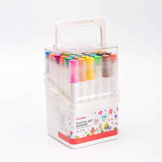 NUOVI Dual-Tip Alcohol Based Sketch Art Markers (36 Shades)