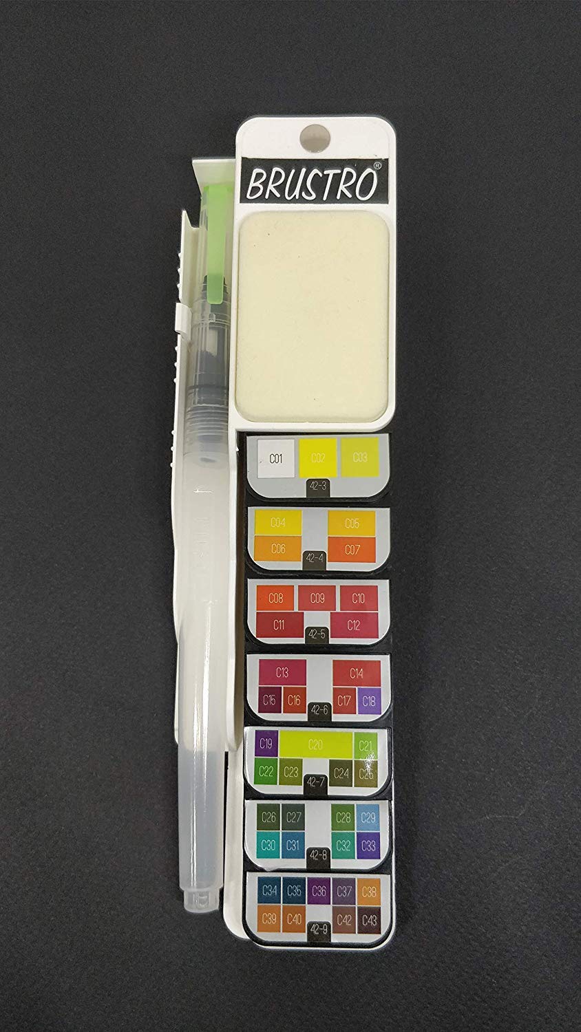 BRUSTRO Artists Watercolour Pan, Set of 42