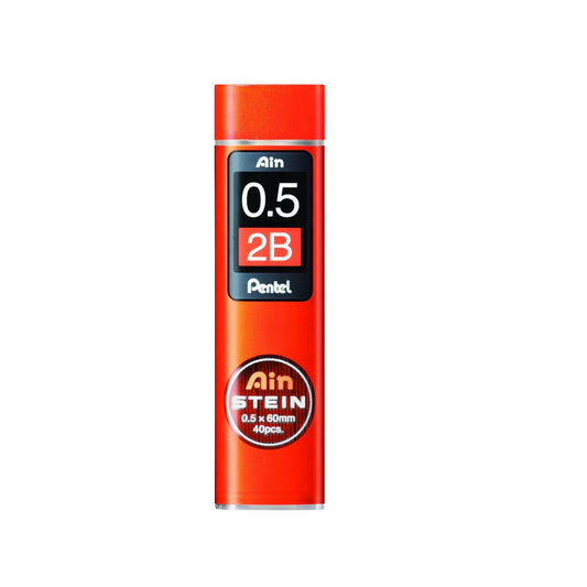 Pentel Ain Stein 0.5mm 2B Mechanical Pencil Lead, Pack of 40 (C275-2B)
