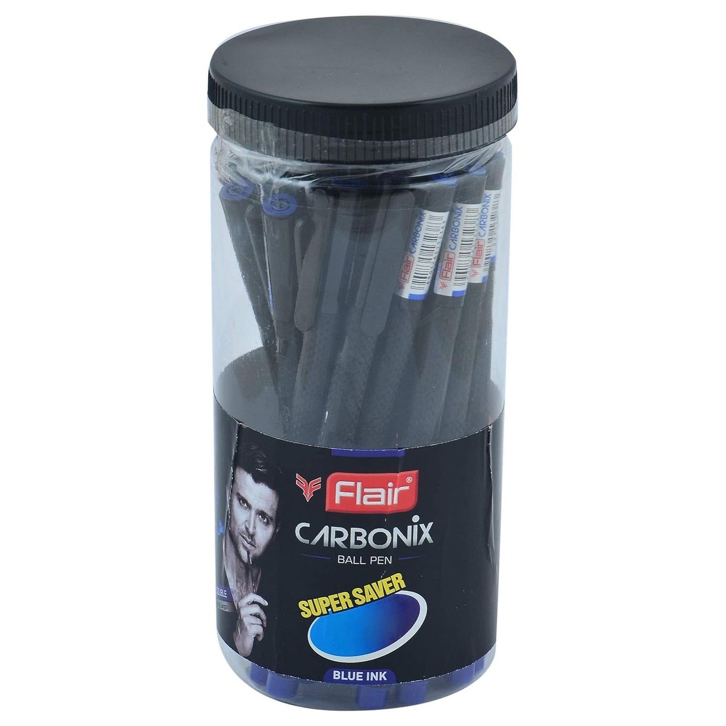 Flair 0.7mm Carbonix Ball Pen Jar Set - Blue Ink