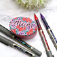 uni-ball Eye UB157 0.7mm Roller Ball Pen (Blue, Green, Pink, Violet & Wine Red Ink, Pack of 5)