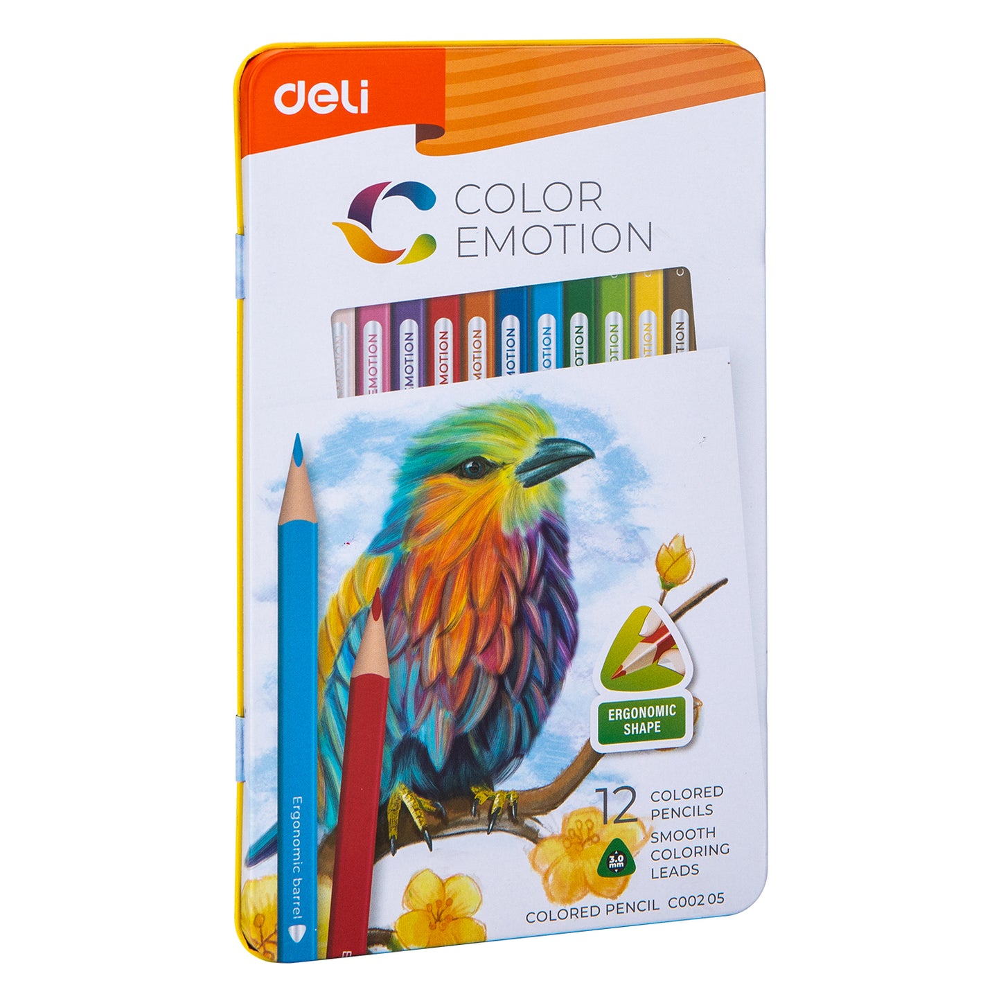 Deli WC00205 Color Pencil 12 Pcs, Multicolor (Pack of 1)