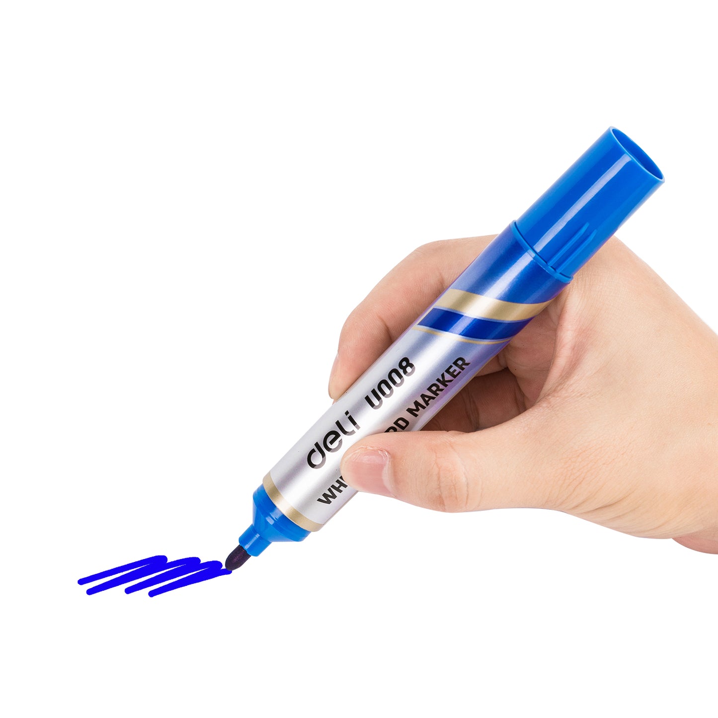 Deli WU008-BL Whiteboard Marker, Blue