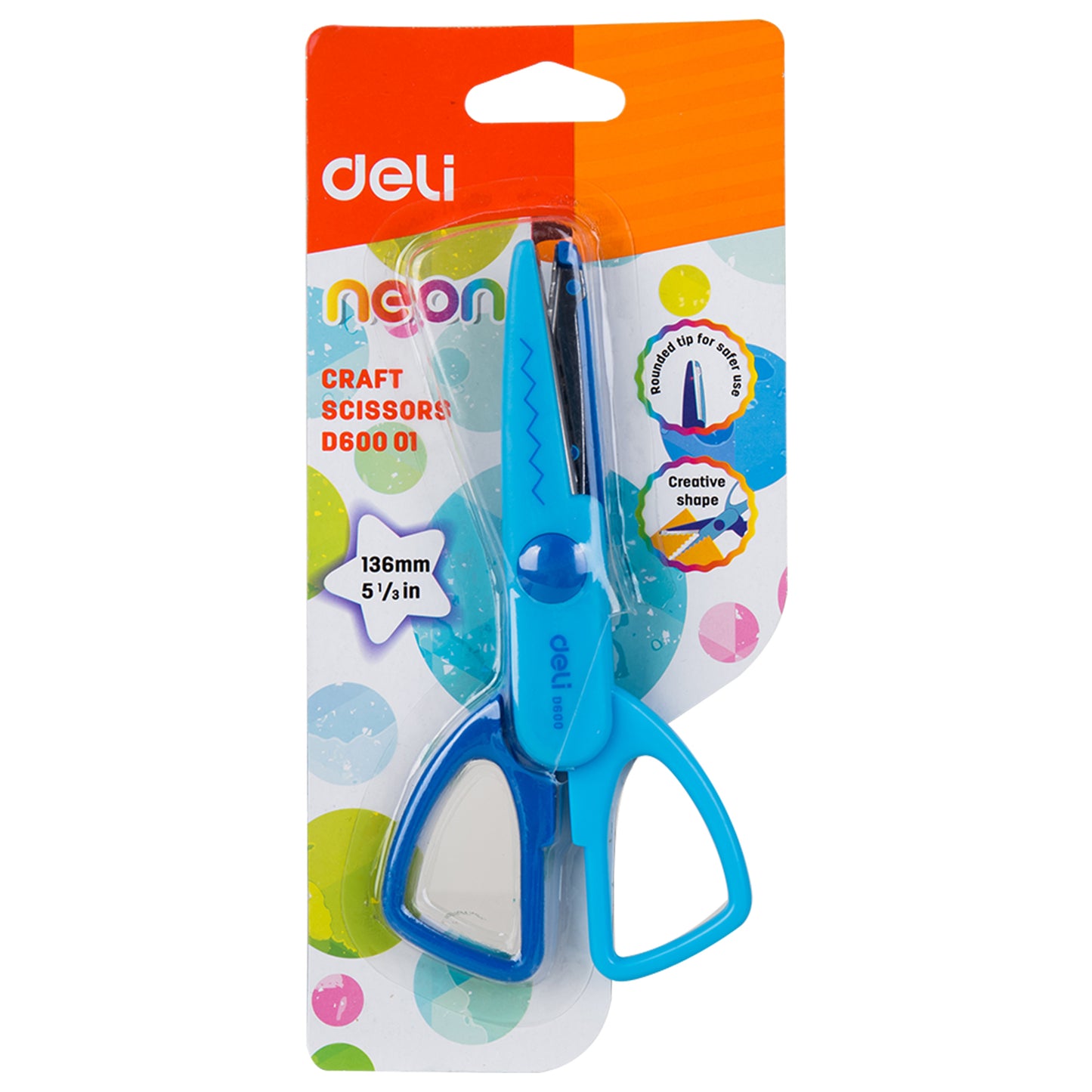 Deli W60001 Zig Zag School Scissor (Pack of 1, Color May Vary)