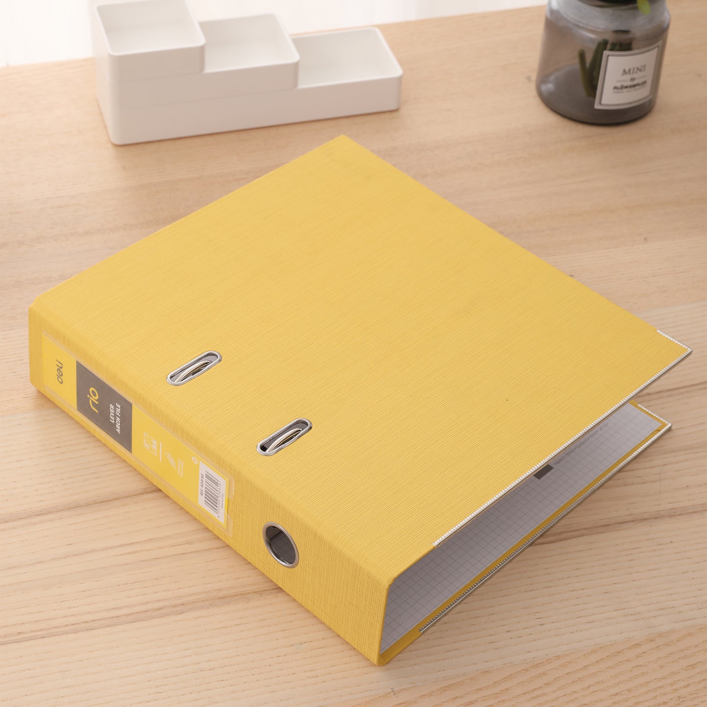 Deli EB20150 Lever Arch File A4 3" (Yellow, Pack of 1)