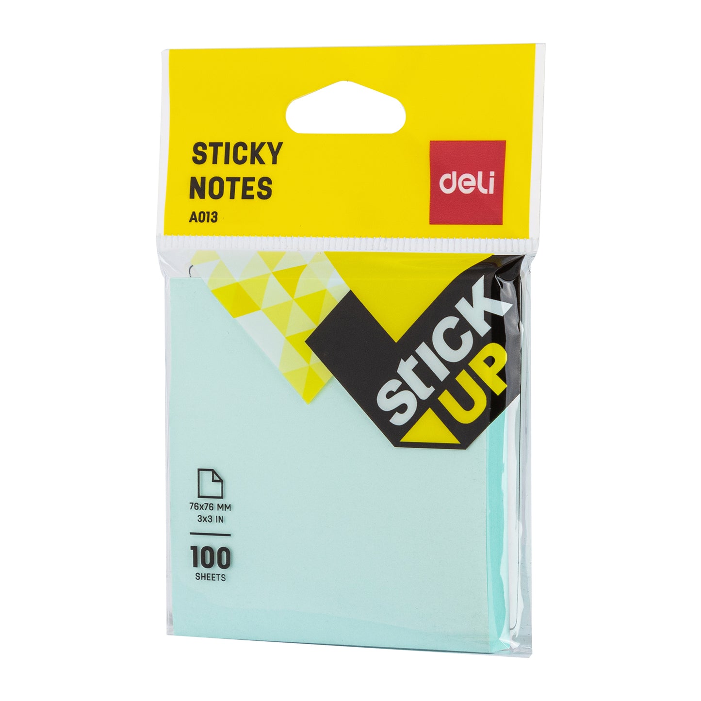 Deli WA01302 Sticky Notes, 2PCS Deli Self-Stick Notes, 100 Sheets (Color May Vary)