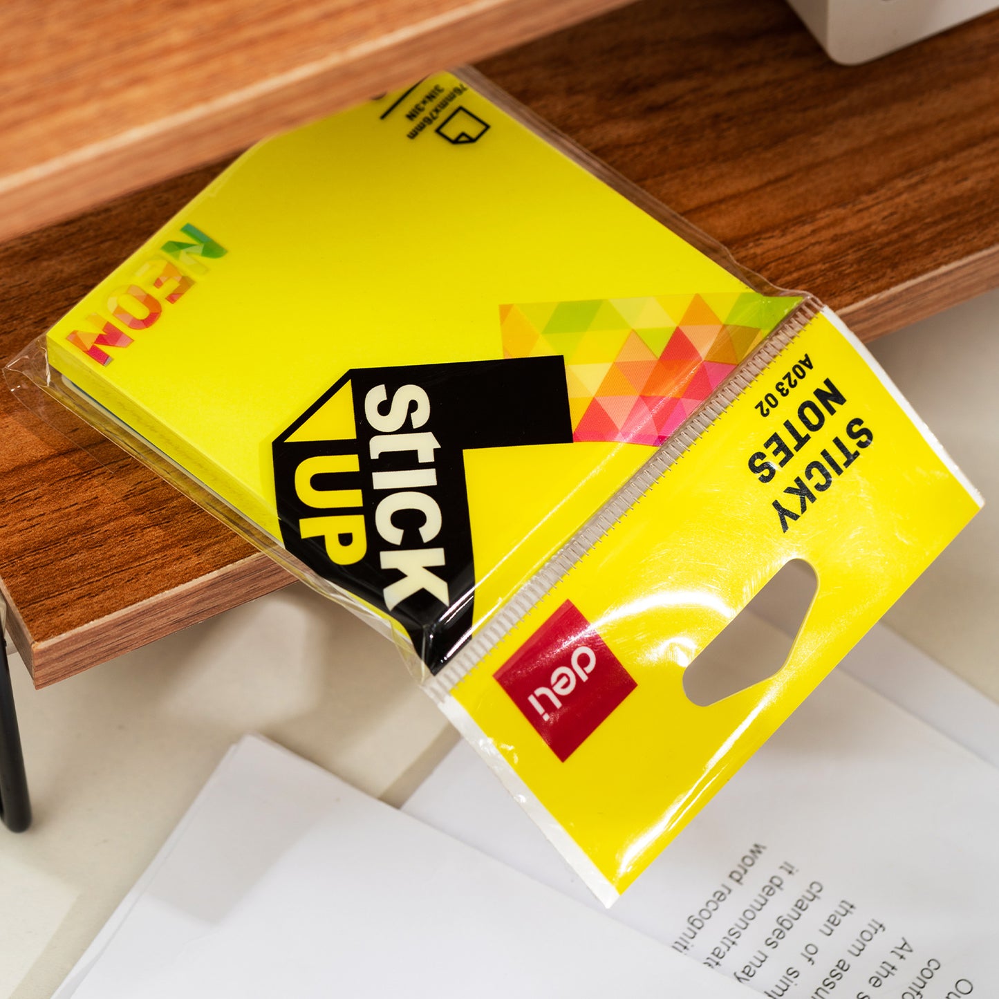 Deli WA02302 Sticky Note, 3" x 3", 2x100 Sheets, Yellow (Pack of 1)