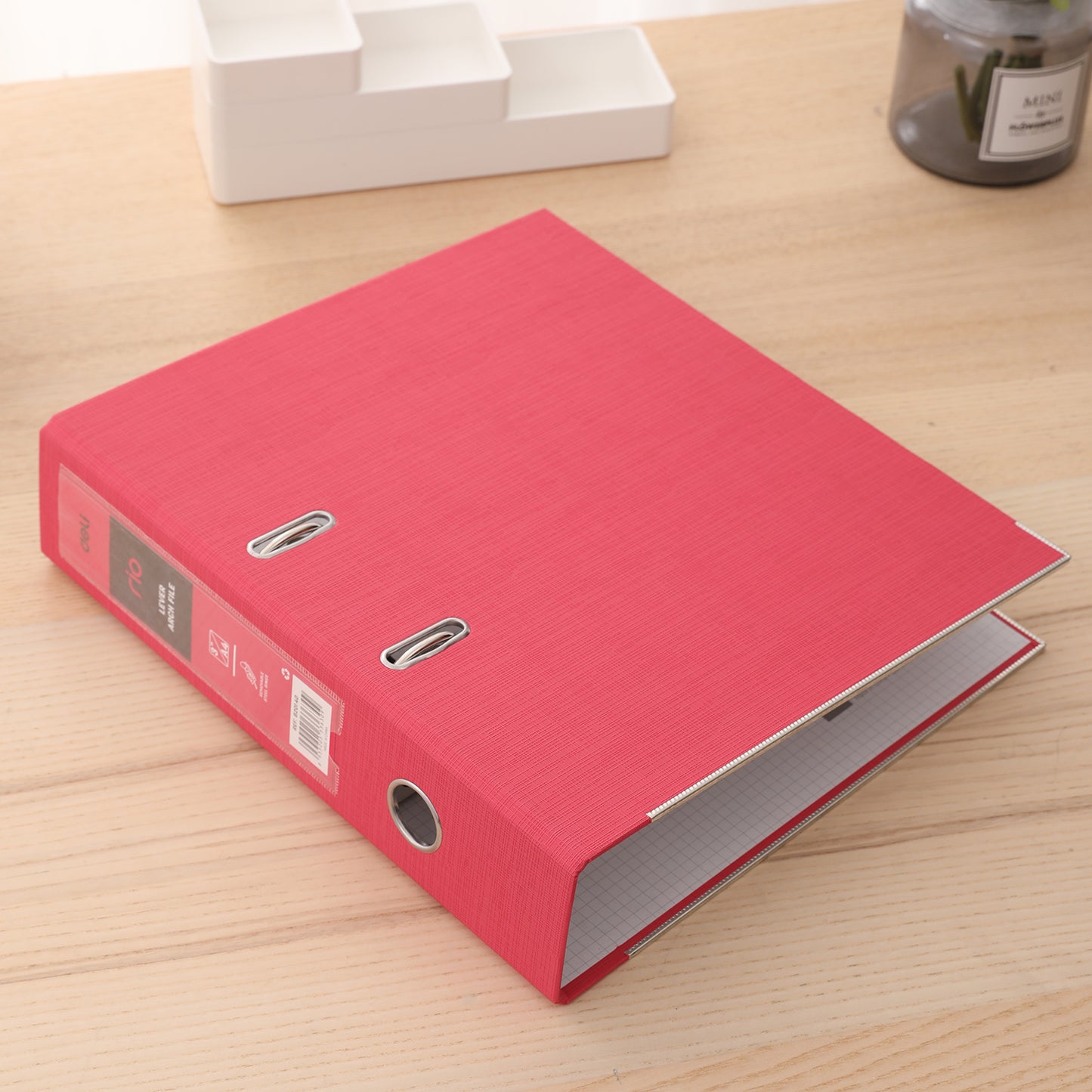 Deli EB20140 Lever Arch File A4 3" (Red, Pack of 1)