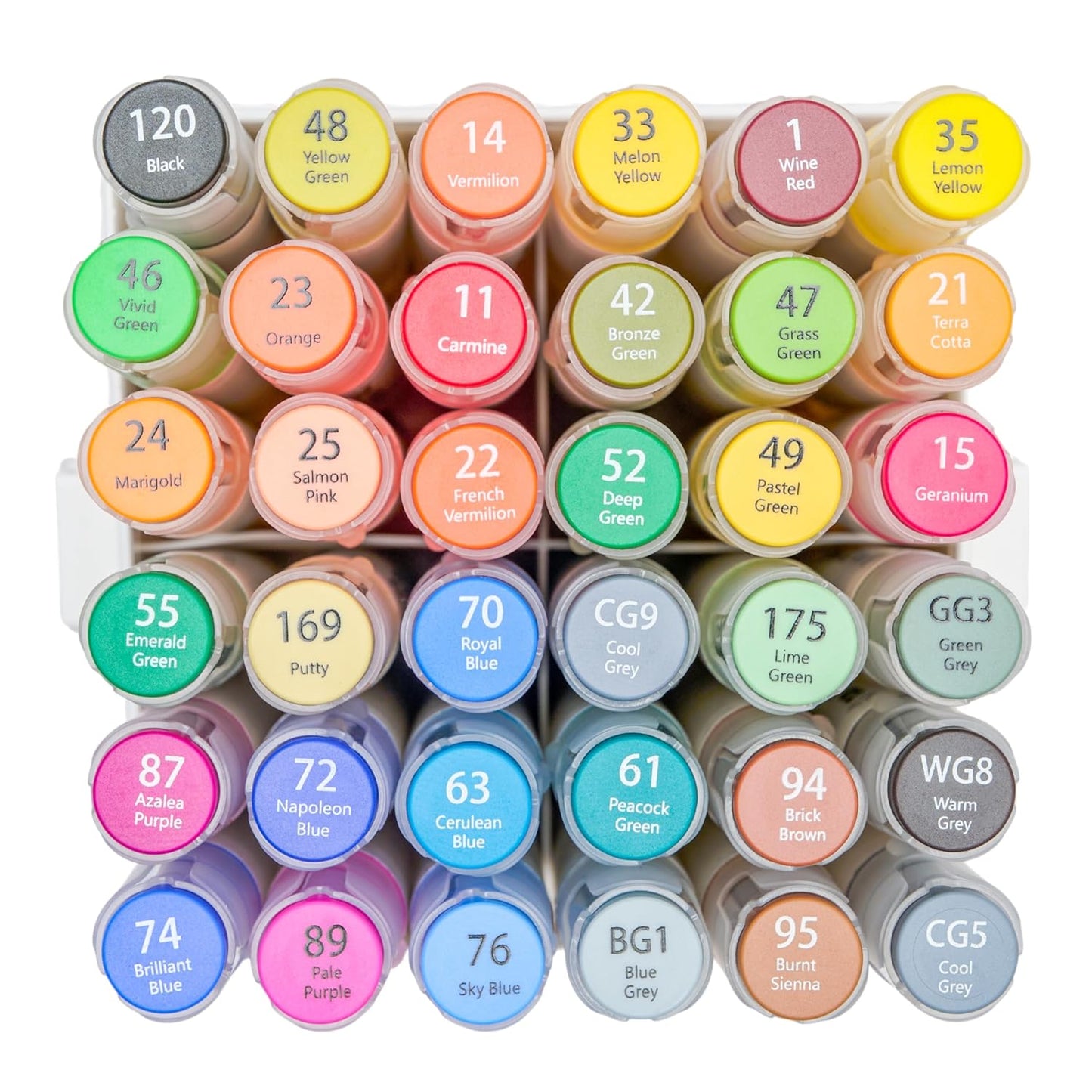 NUOVI Dual-Tip Alcohol Based Sketch Art Markers (36 Shades)