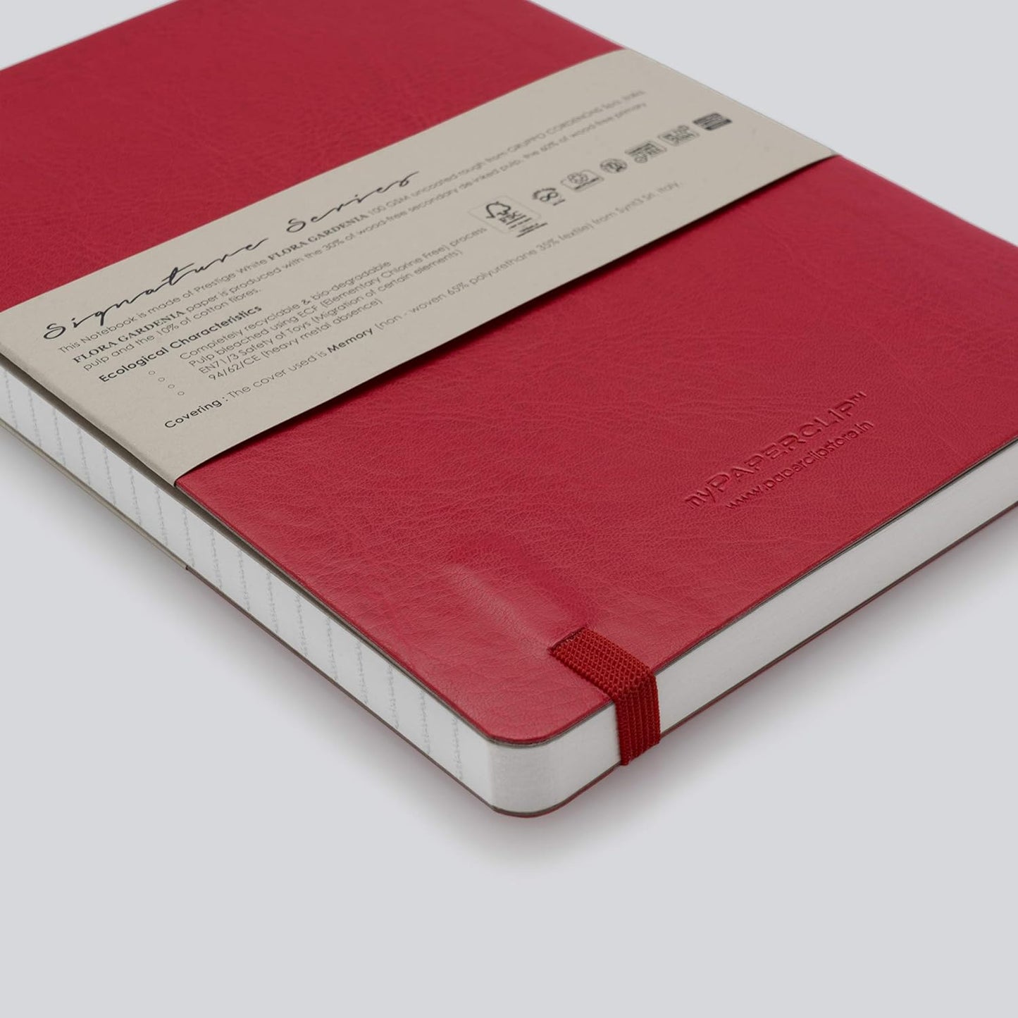 Mypaperclip Note Book, Signature Series, A5, (148 X 210 Mm, 5.83 X 8.27 In.), Ruled, Red (Sspu192A5-R Red)