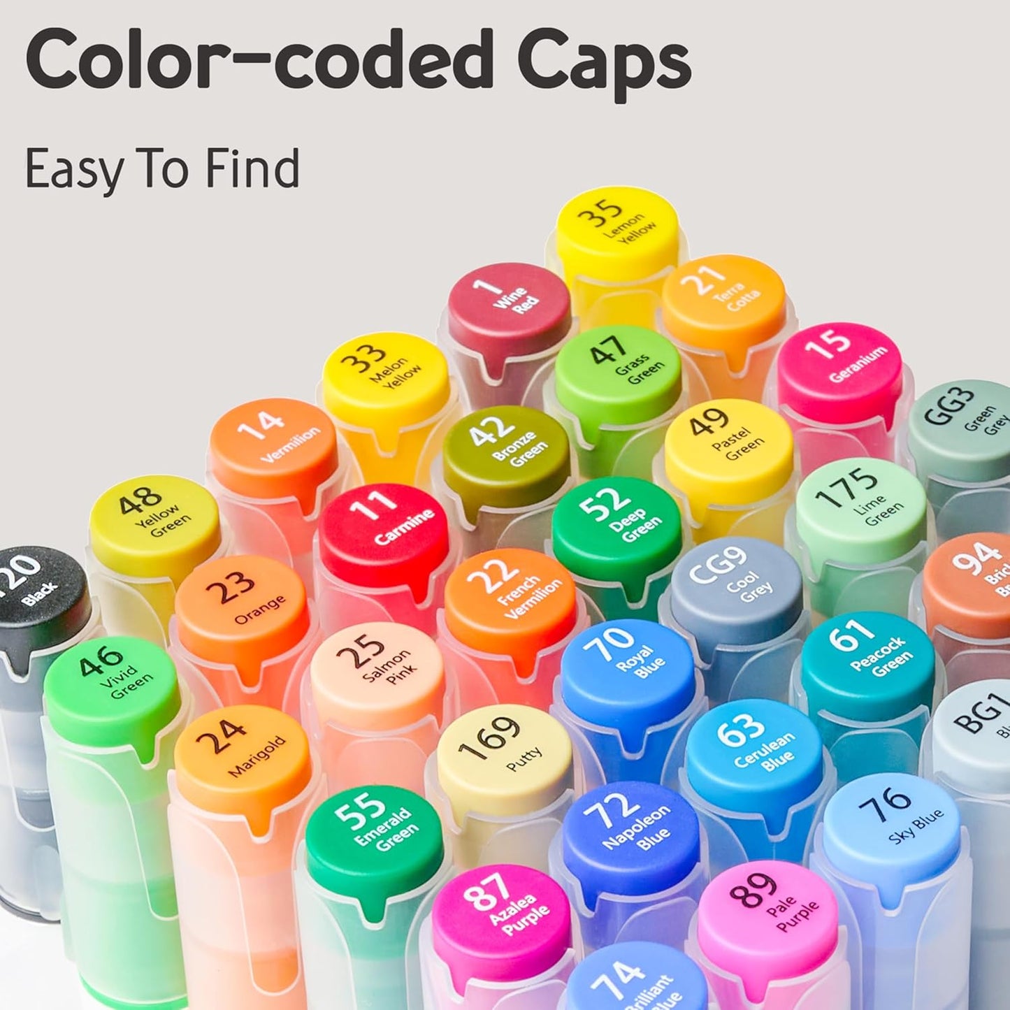NUOVI Dual-Tip Alcohol Based Sketch Art Markers (36 Shades)