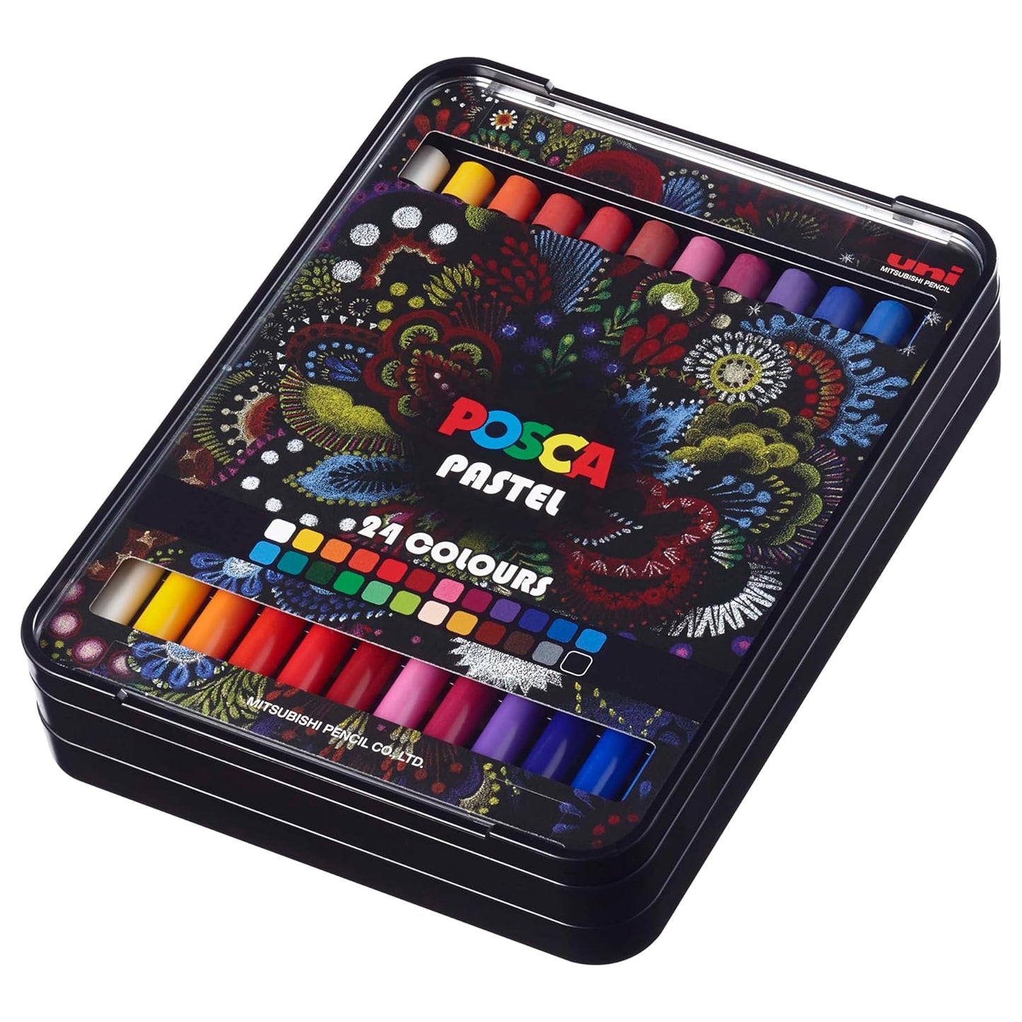uni-ball Posca KPA-100 Pastel Colour Pencil, Multicolor Ink, Set of 24