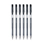 uni-ball Signo UM-100 0.7mm Gel Pen, Black Ink, Pack of 6
