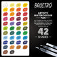 BRUSTRO Artists Watercolour Pan, Set of 42