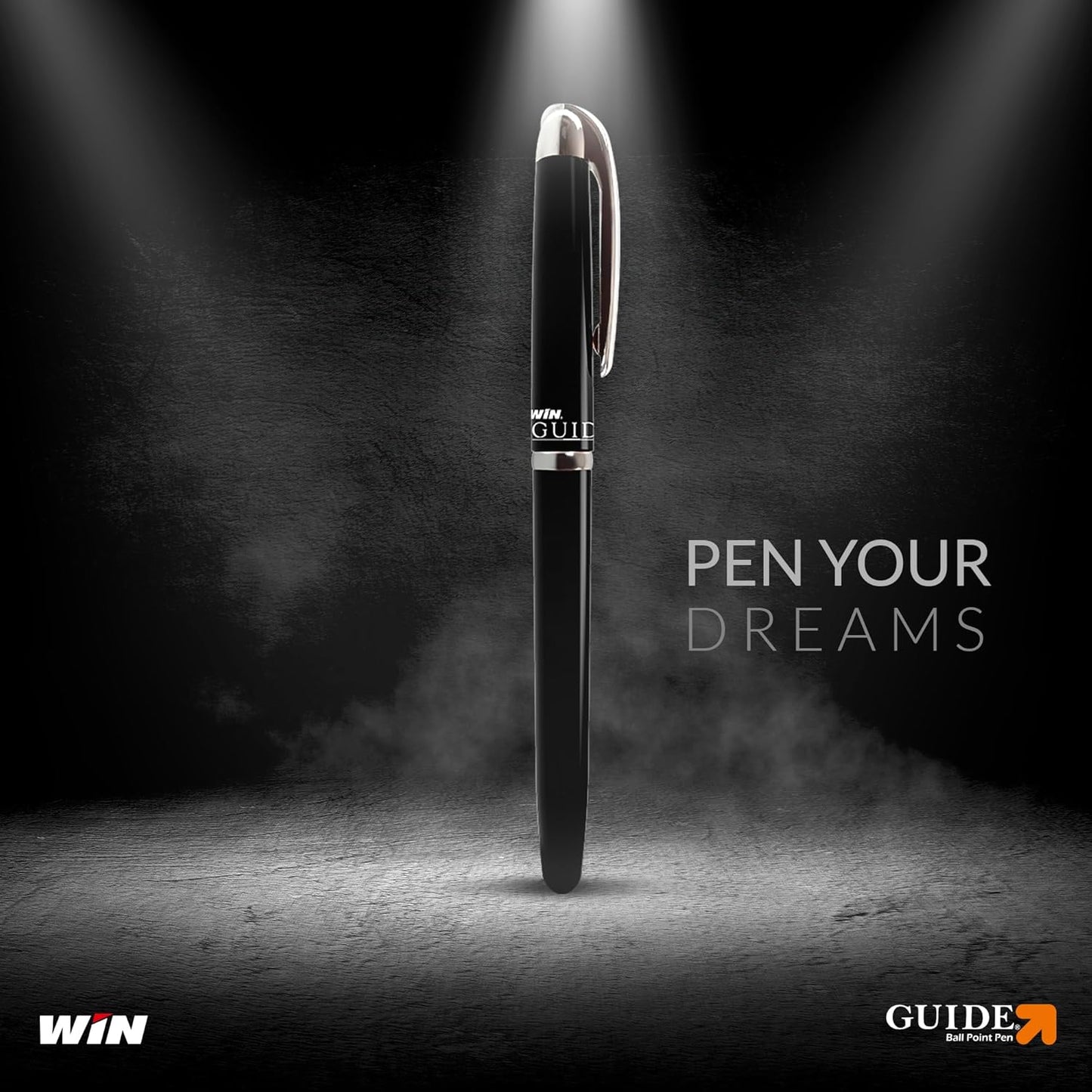 Win Guide Ball Pen, 0.6mm, 50 Pcs Tumbler (45 Blue Ink, 5 Black Ink)
