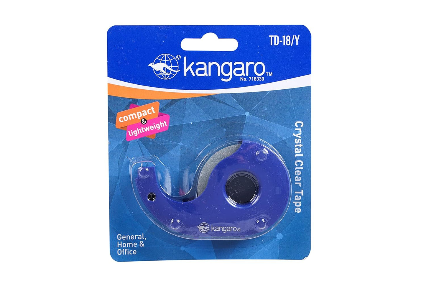 Kangaro Tape Dispenser TD-18Y, Color May Vary, Pack of 1