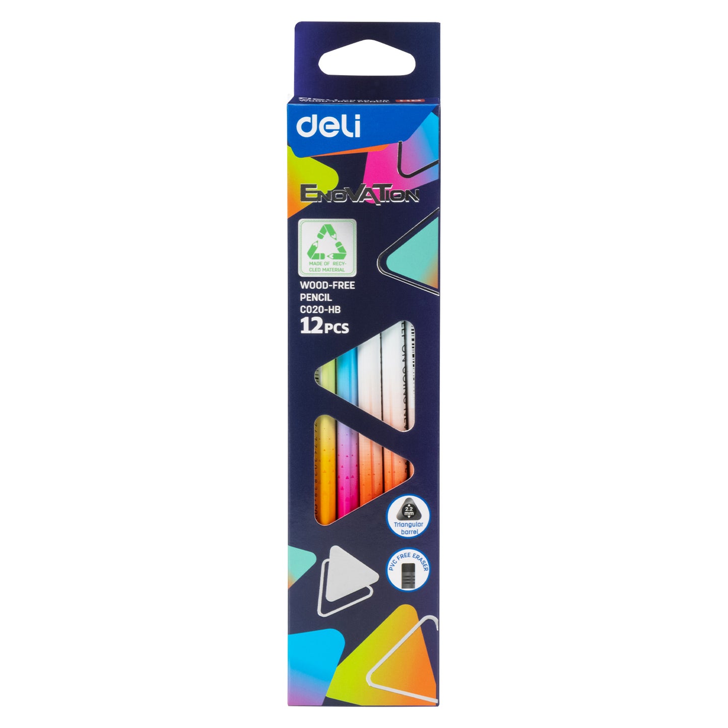 Deli WC020 HB Wood Free Pencil Triangular Pack of 1