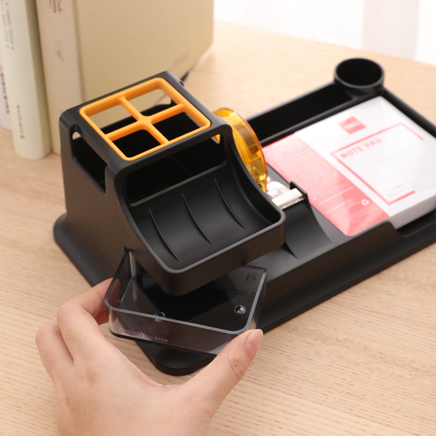Deli W9110 Versatile Pen Stand (Pack of 1, Color May Vary)
