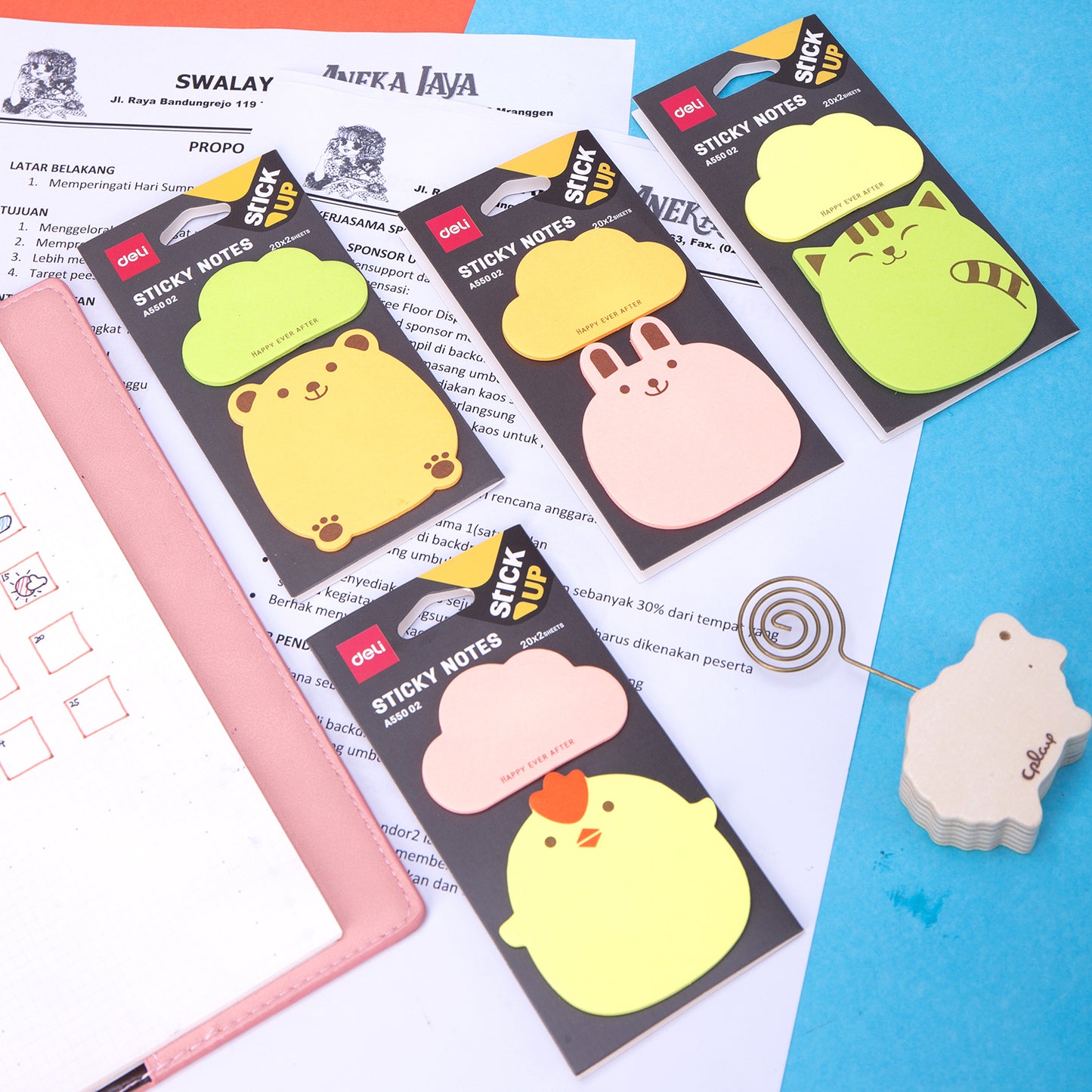 Deli WA55002 Sticky Notes, 80 gsm, 76x76mm (Pack of 1)