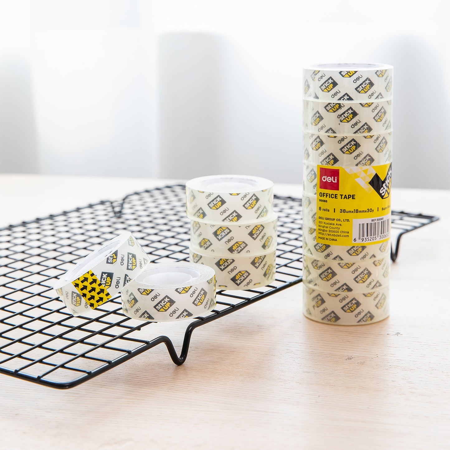 Deli 30065 Office Tape 18mm x 30 ( 8 rolls/Tube)