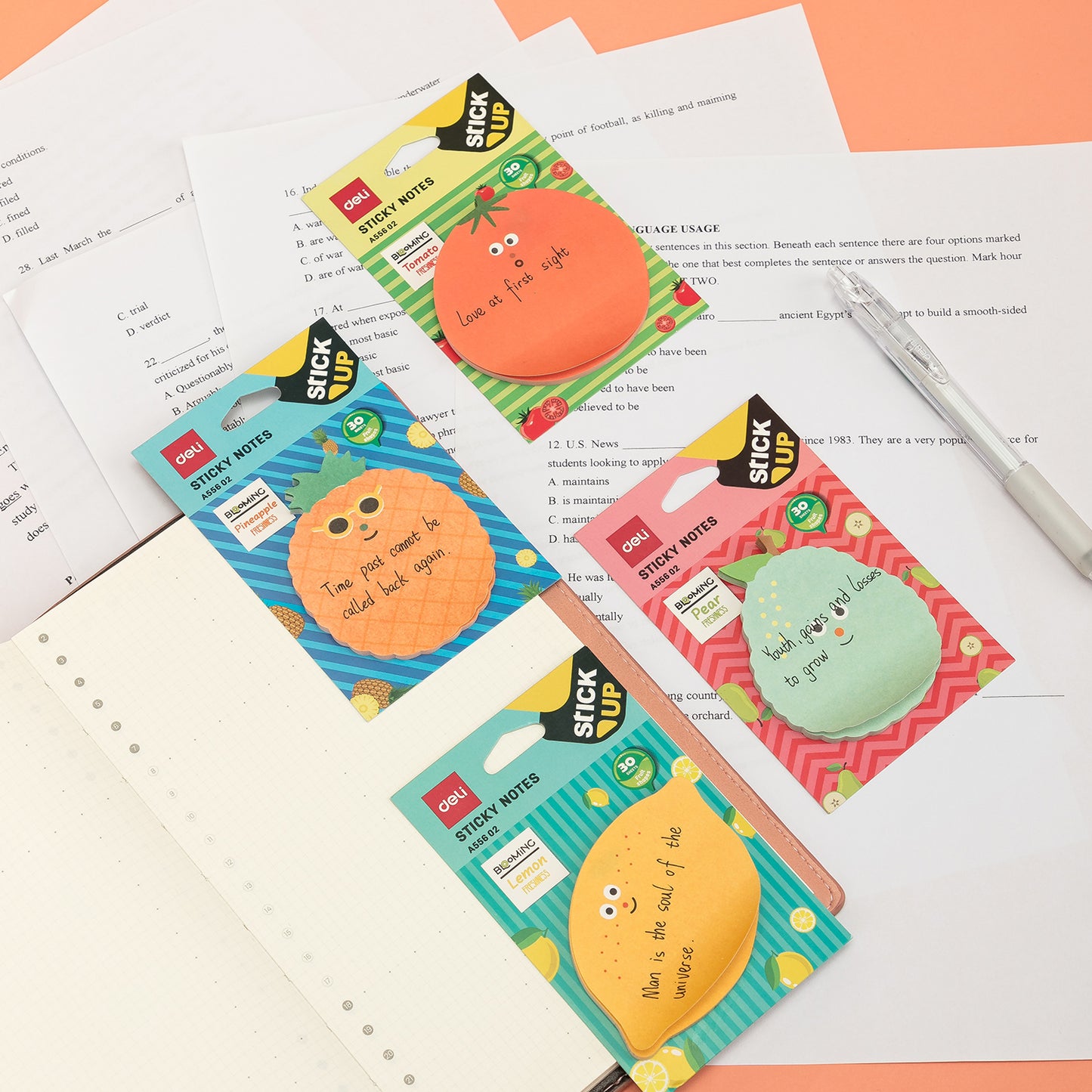 Deli 30 Pads Sticky Notes Self-Stick Notes Sticky Notes 60 Sheet/Pad (Color May Vary)