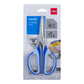 Deli W6001 Soft-Touch Scissor 190mm (Pack of 1, Color May Vary)
