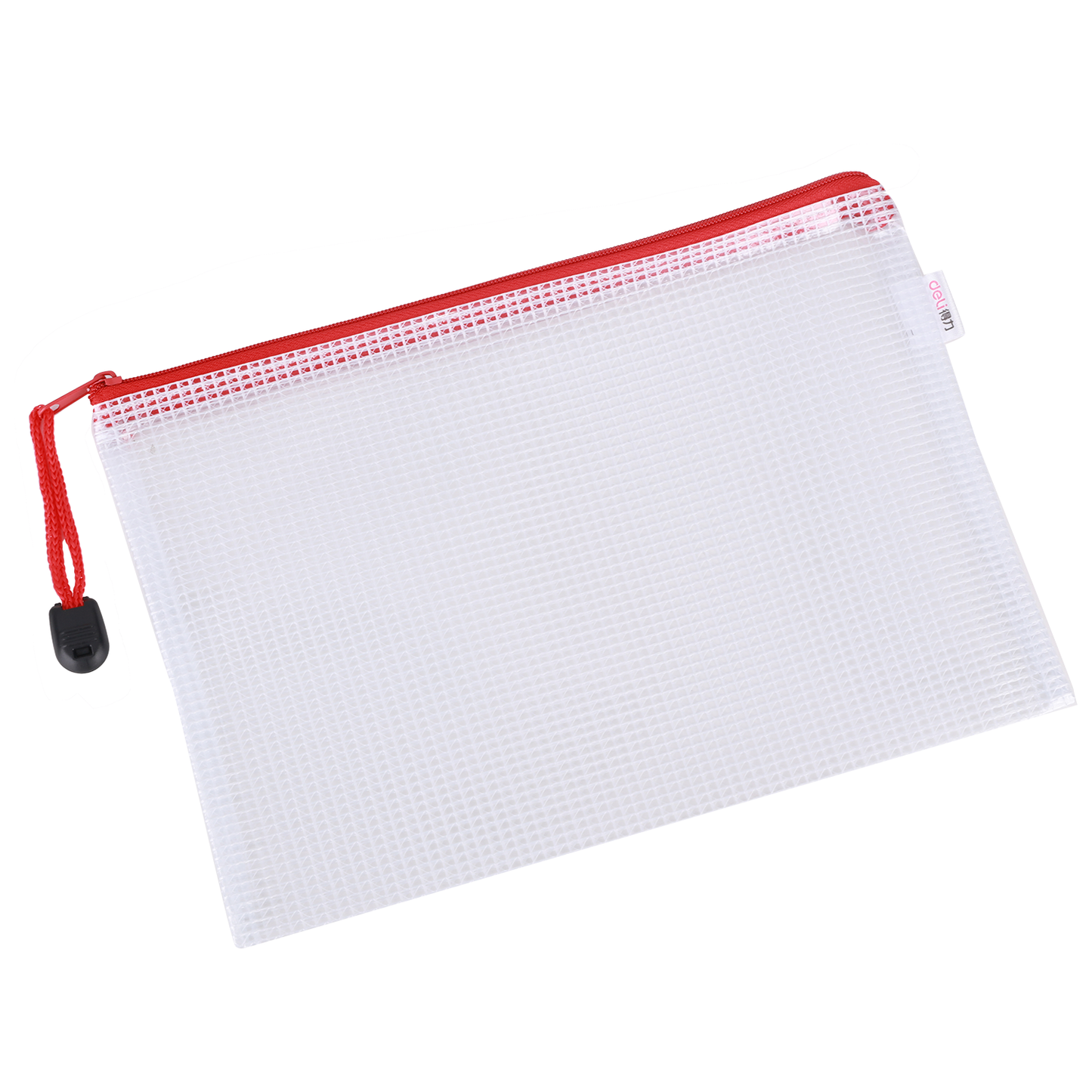 Deli W5656 Mesh Zip Bag (Pack of 1, Color May Vary)