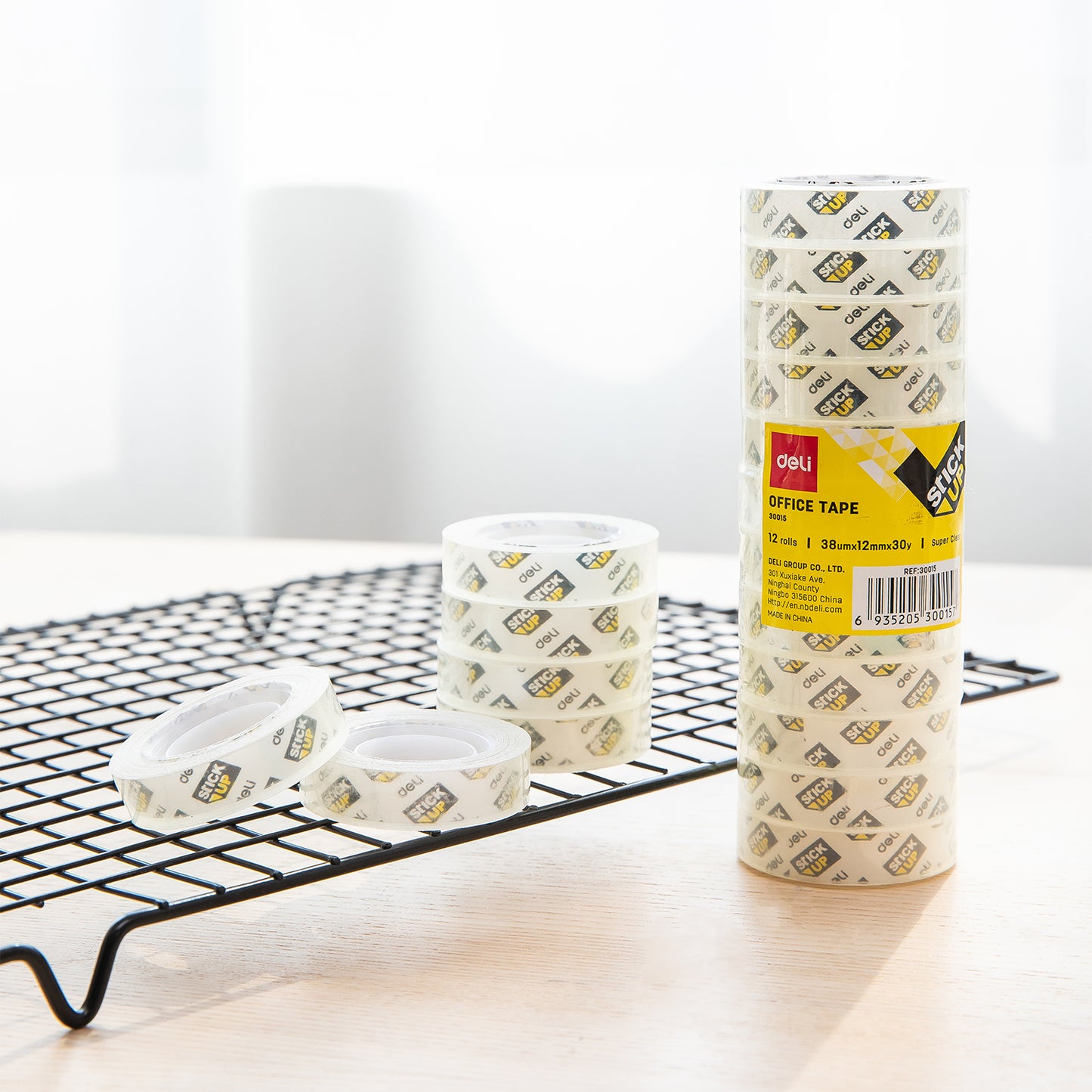 Deli WA30015 Colour Tape 12mm x 30Y x 1 Inch (12 rolls/Tube)