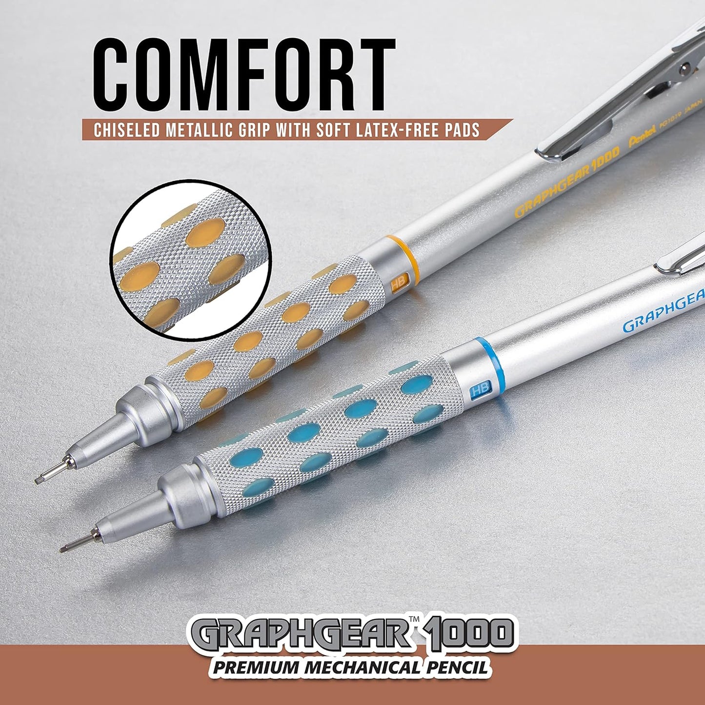 Pentel PG1013 Drafting Pencil (SILVER, Pack of 1)