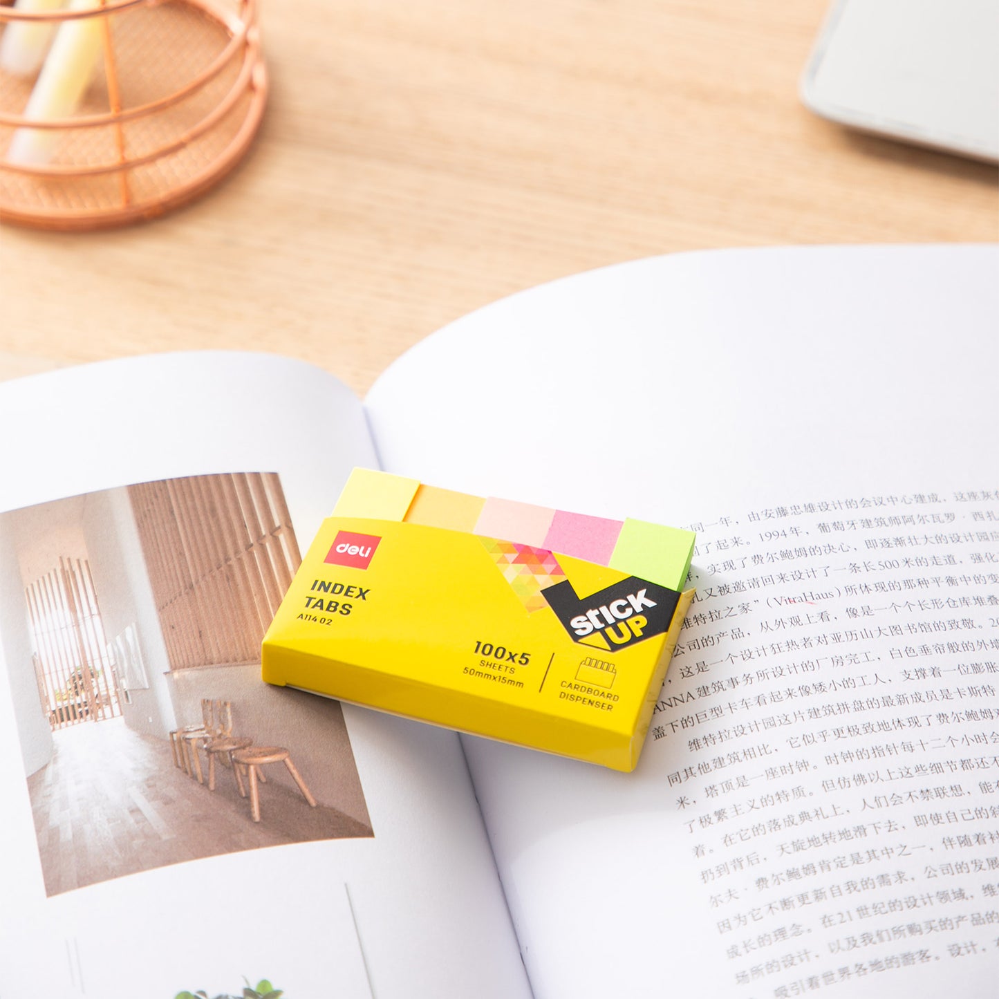 Deli EA11402 Stick Up Index Tabs 50 mm x 15 mm Size