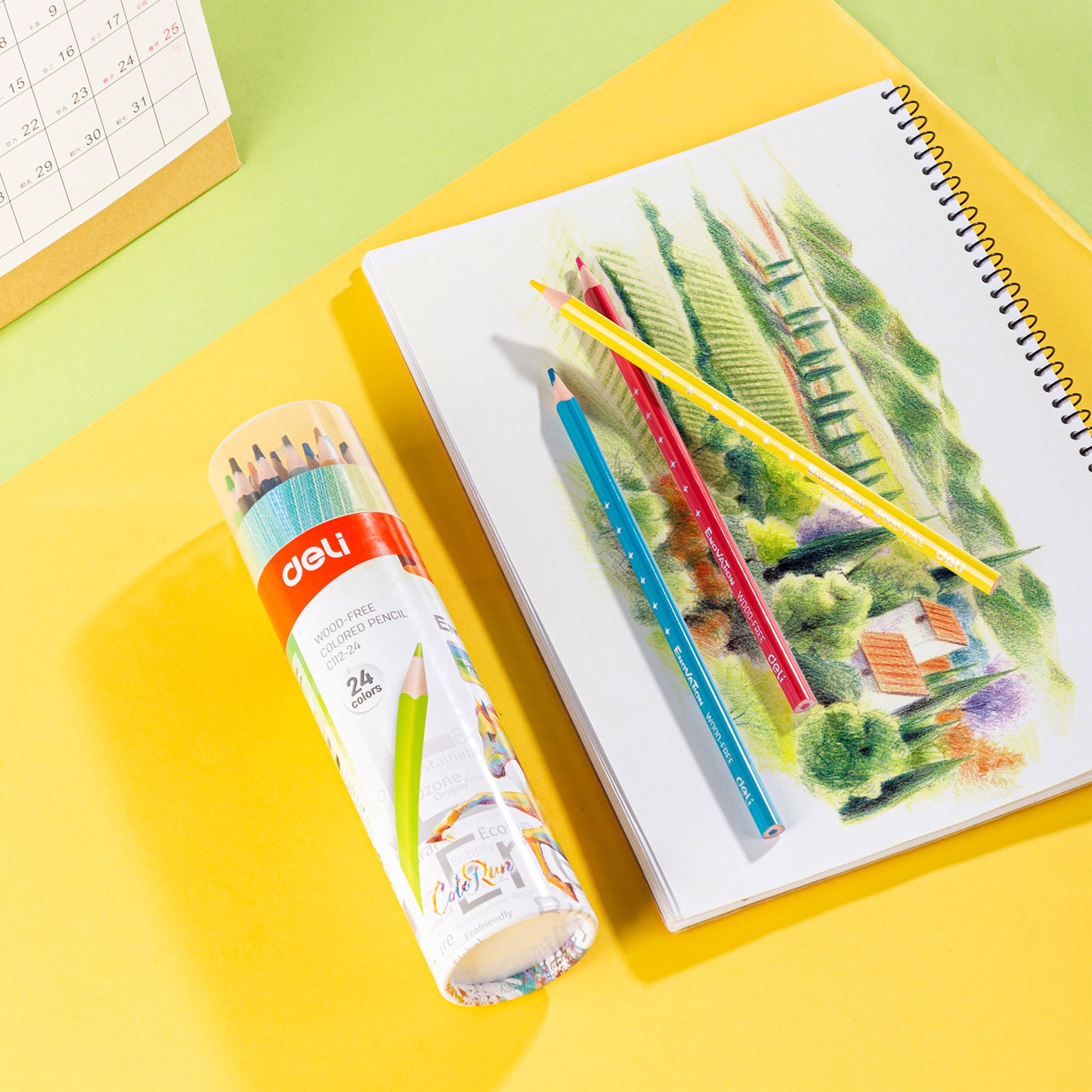 Deli WC112-12 Color Pencils (Multicolor, Pack of 1)