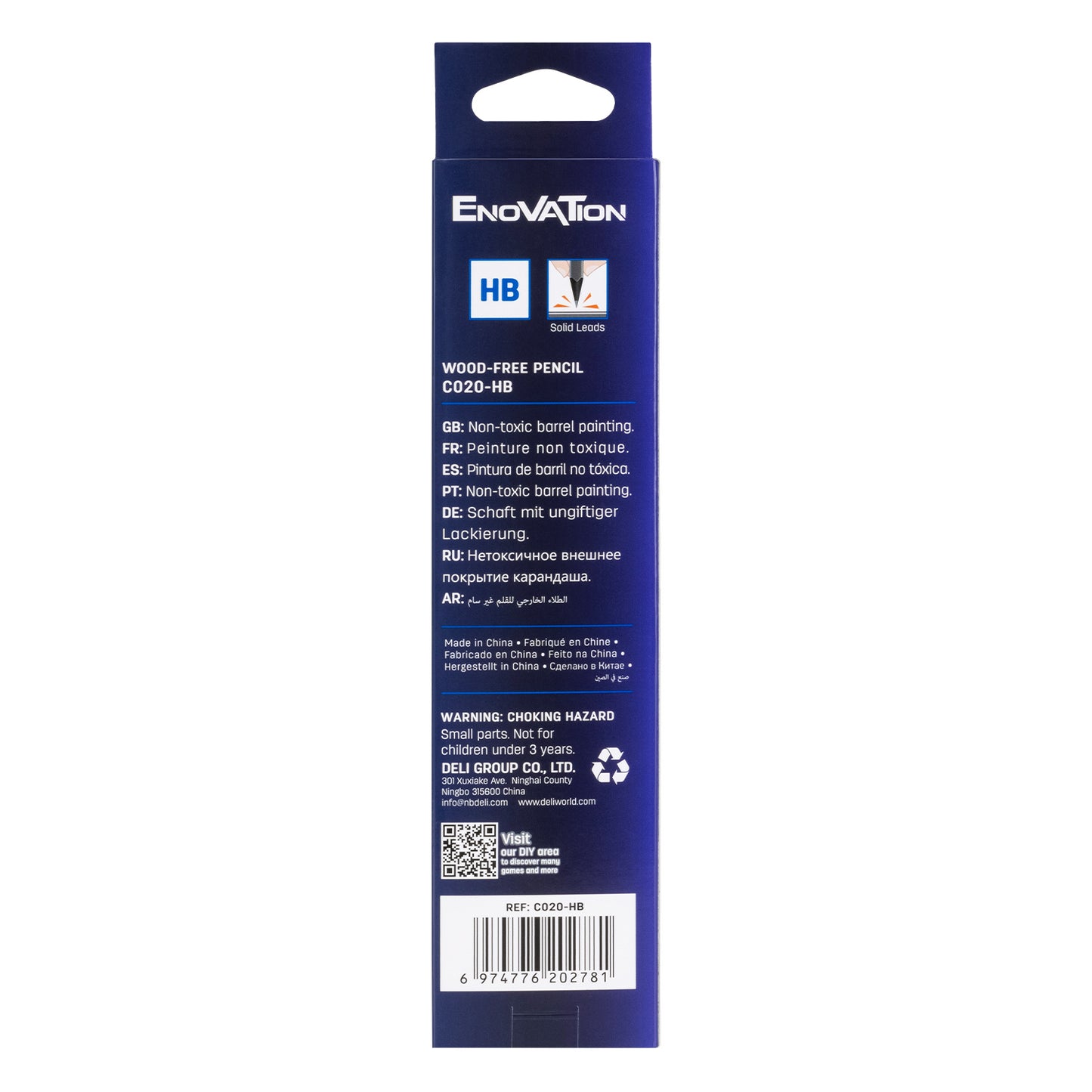 Deli WC020 HB Wood Free Pencil Triangular Pack of 1