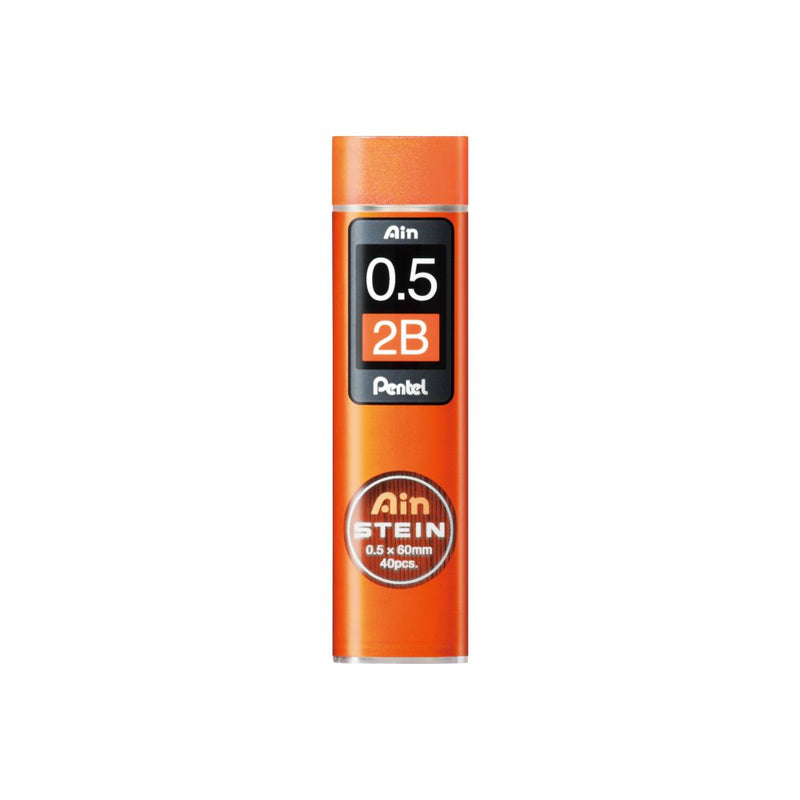 Pentel Ain Stein 0.5mm 2B Mechanical Pencil Lead, Pack of 40 (C275-2B)
