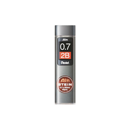 Pentel Ain Stein 0.7mm 2B Mechanical Pencil Lead, Pack of 40 (C277-2B)