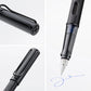 LAMY Al-Star Fountain Pen Medium Tip, Black Body, Blue Ink
