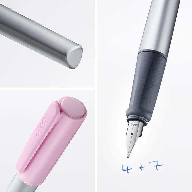 LAMY Nexx Fountain Pen A Nib, Rose Body, Blue Ink