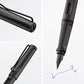 LAMY Safari Fountain Pen Fine Nib, Umbra Black Body, With Blue T-10 Cartridge & Z-28 Converter