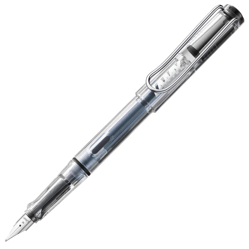 LAMY Vista Fountain Pen Extra Fine Nib, Transparent Body, with T-10 Blue Ink cartridge and Z-28 converter