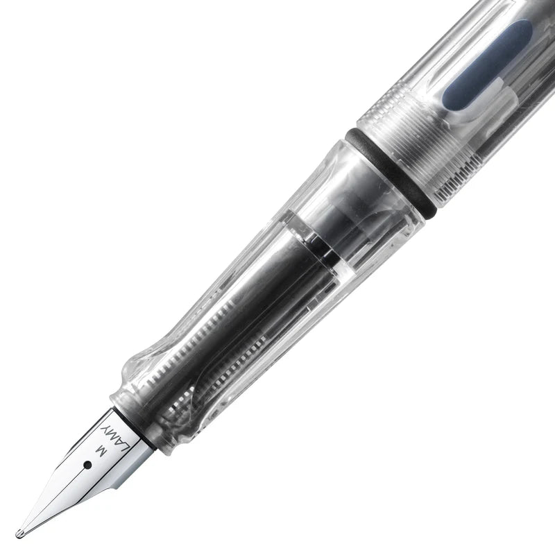 LAMY Vista Fountain Pen Extra Fine Nib, Transparent Body, with T-10 Blue Ink cartridge and Z-28 converter