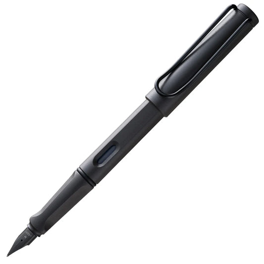 LAMY Safari Fountain Pen Extra Fine Nib, Umbra Black Body, With Blue T-10 Cartridge & Z-28 Converter