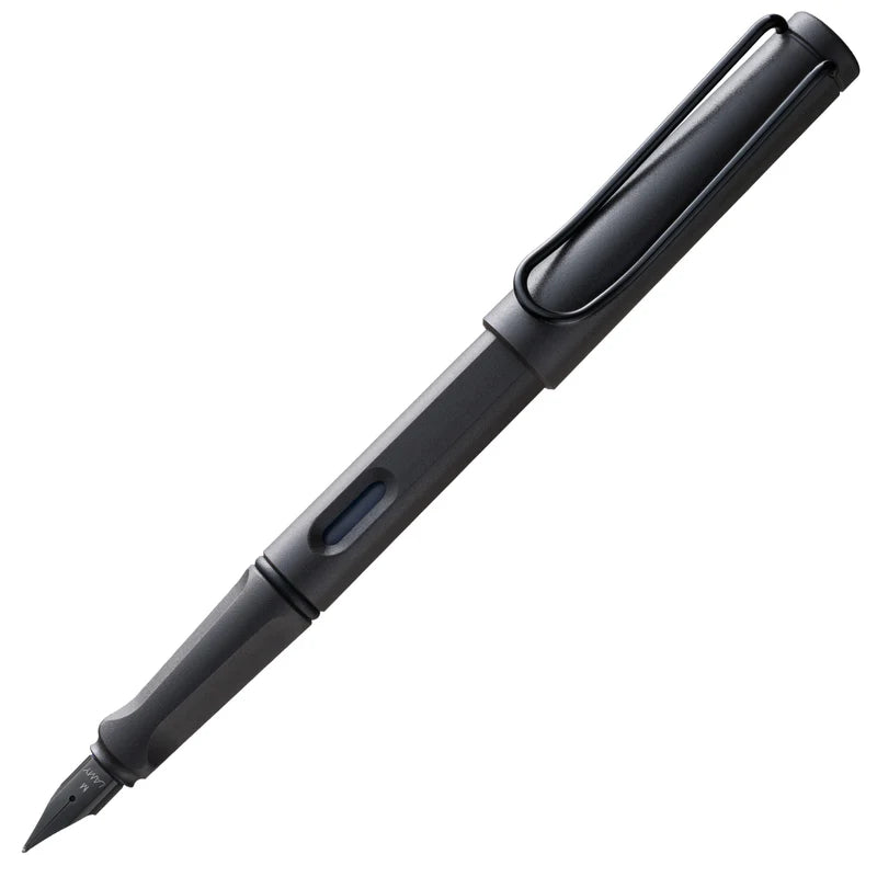 LAMY Safari Fountain Pen Fine Nib, Umbra Black Body, With Blue T-10 Cartridge & Z-28 Converter
