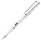LAMY Safari Fountain Pen Medium Nib, White Body, With Blue T-10 Cartridge & Z-28 Converter
