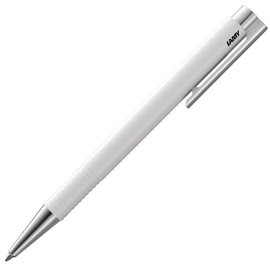 LAMY Logo M+ Ballpoint Pen, White Body, with Giant M-16 Refill, Black Ink