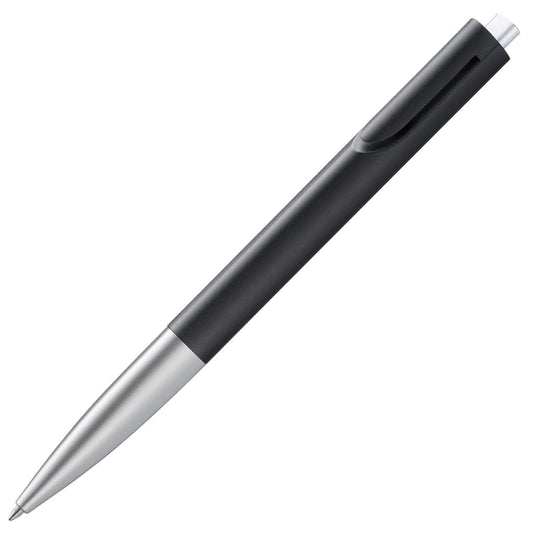LAMY Noto Ball Pen Medium Tip, Black-Silver Body, Black Ink