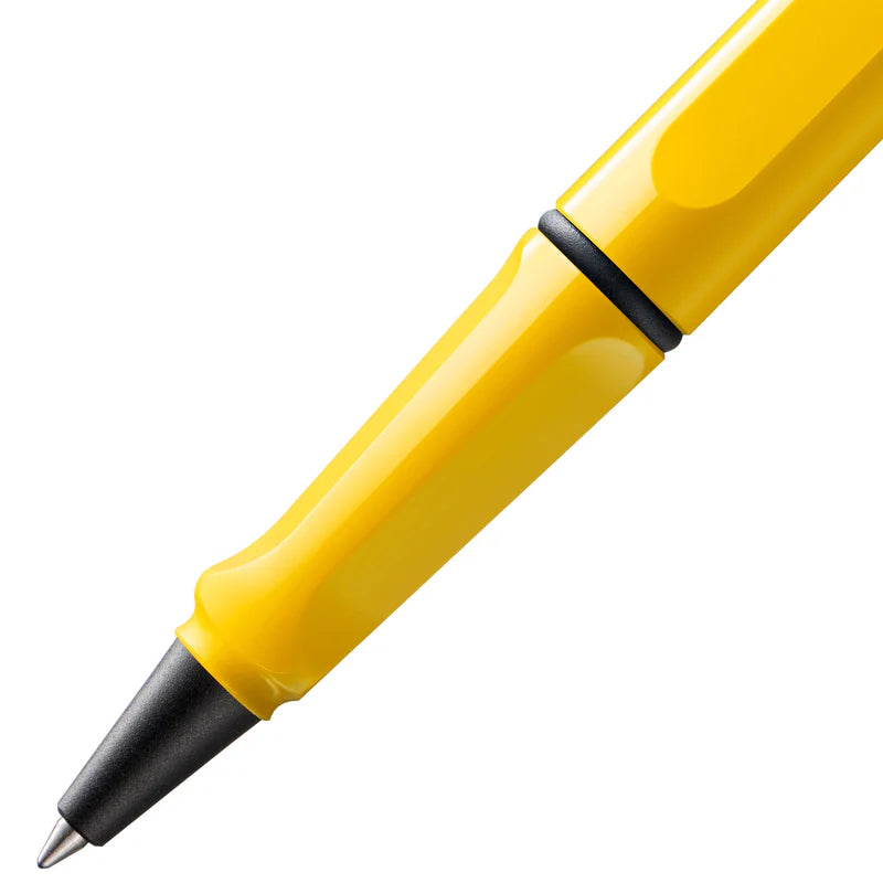 LAMY Safari Rollerball Pen Medium Tip, Yellow Body, With LAMY M63 Refill, Black Ink